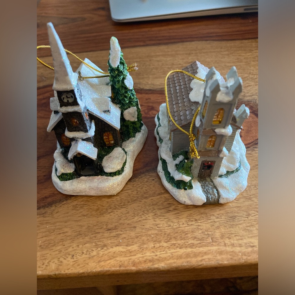 Thomas Kinkade Christmas Ornament set